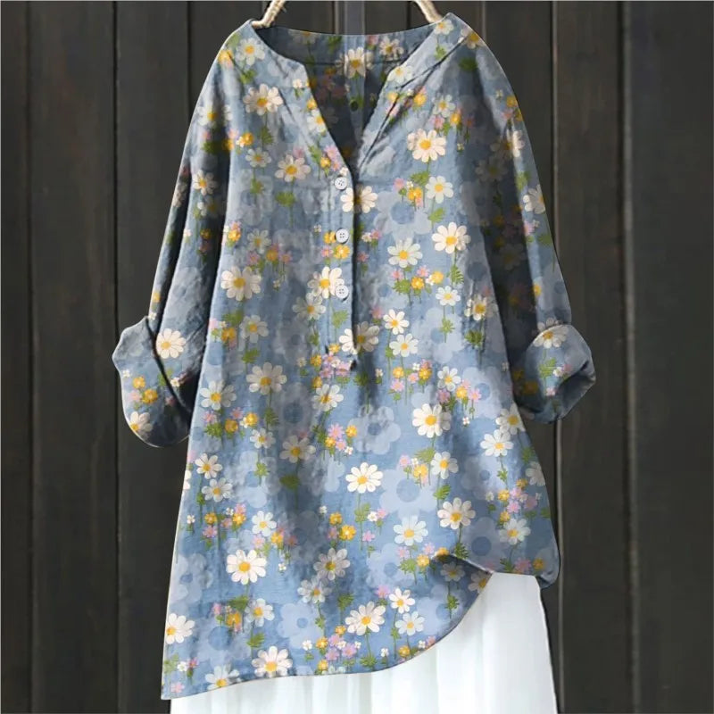 Lily | Elegant Löst Passande Blomsterblus