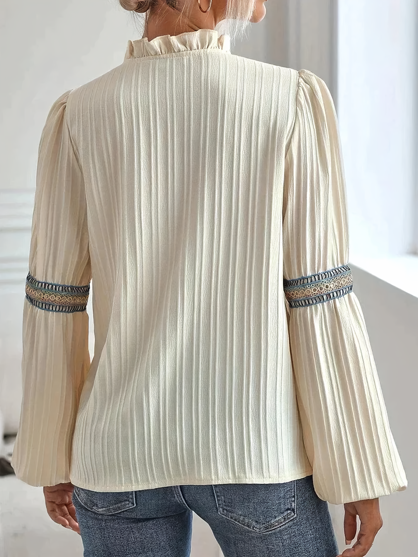 Vinca | Stilig Plisserad Boho Blus