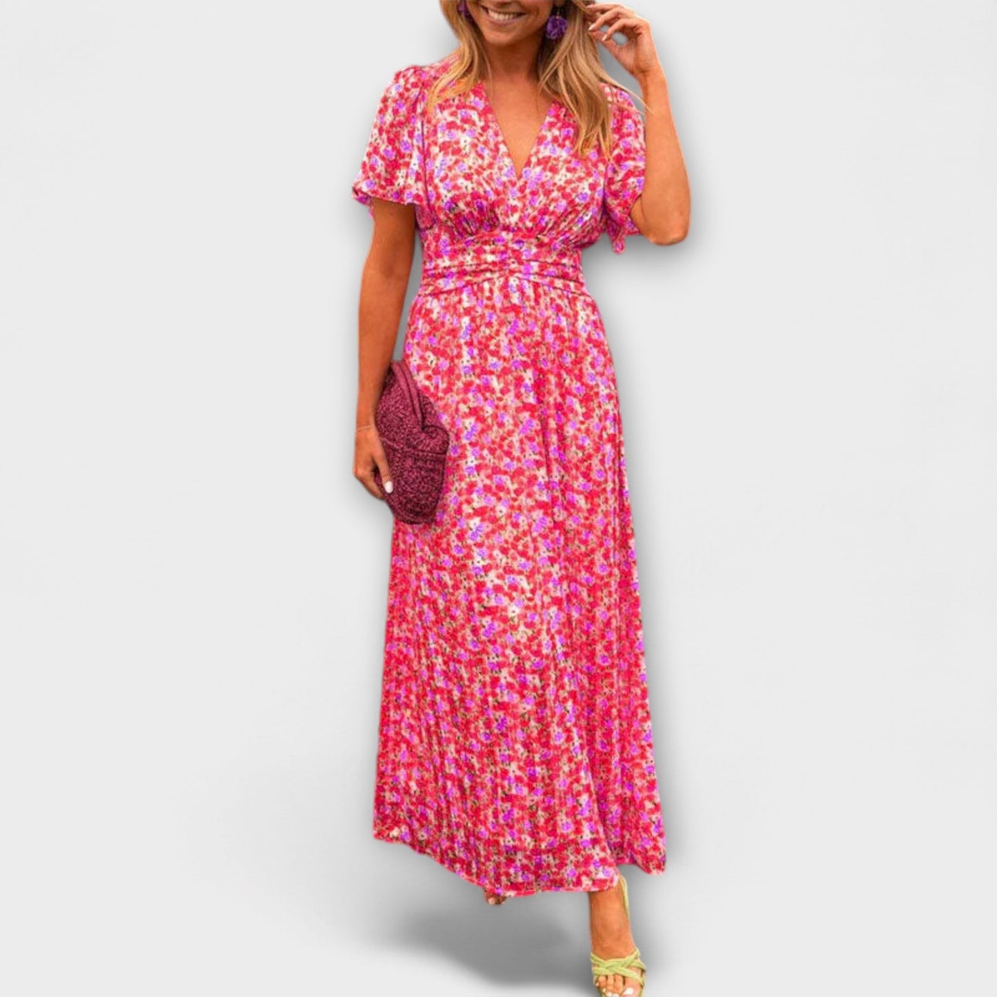 Elsie – Klassisk klänning med V-ringning